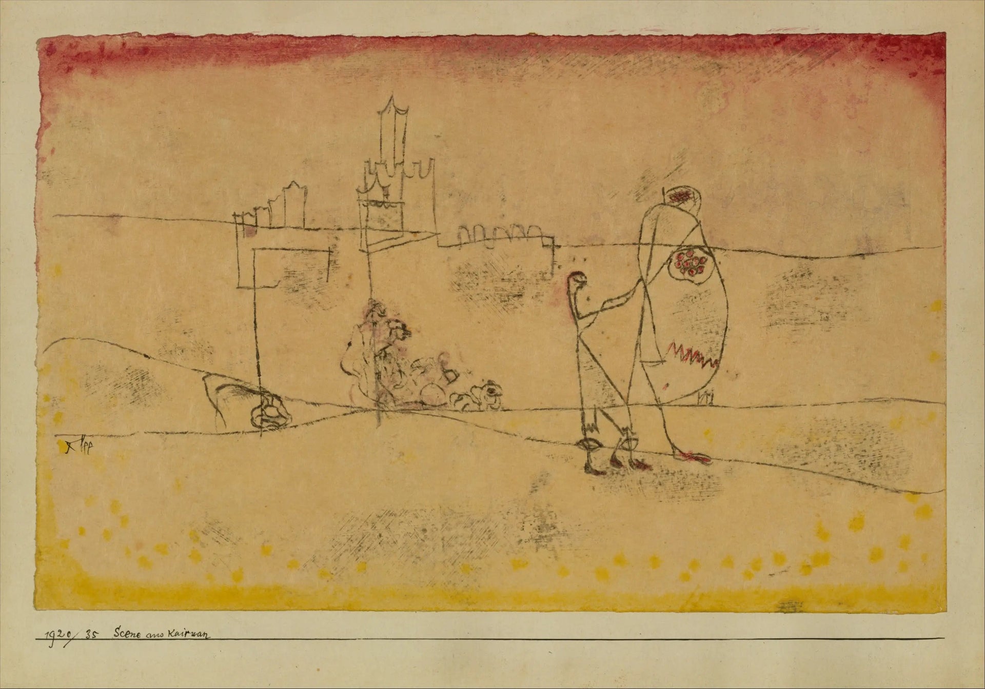 Épisode à Kairouan - Paul Klee image 1 copie de tableau peinte à la main