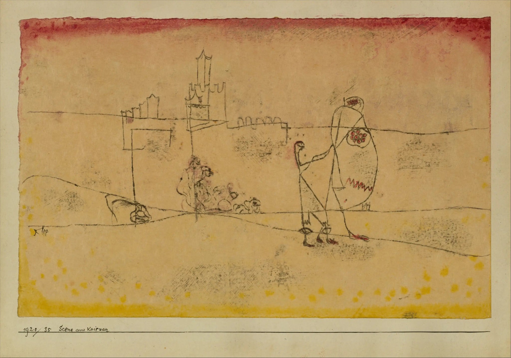 Épisode à Kairouan - Paul Klee image 1 copie de tableau peinte à la main