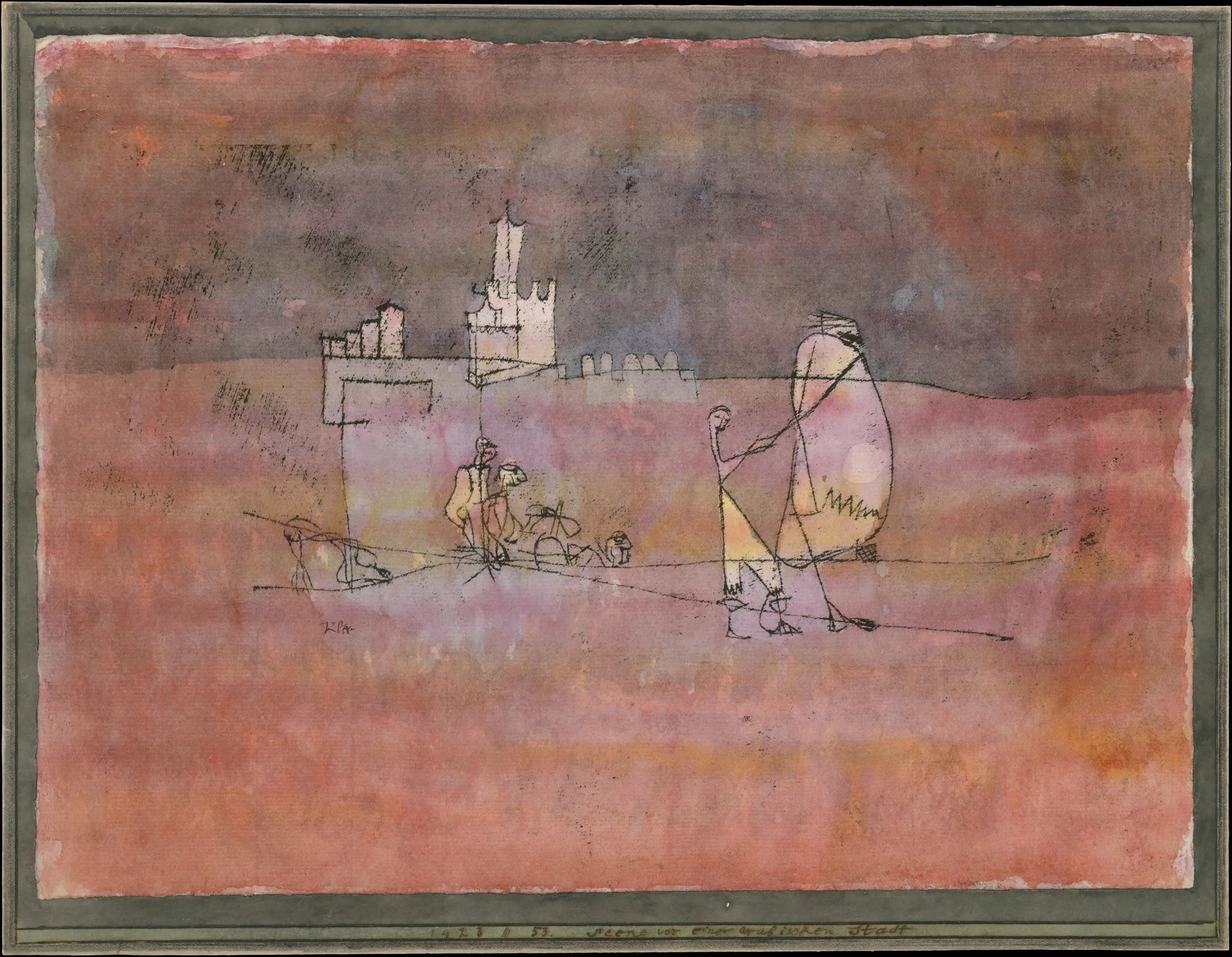 Épisode avant une ville arabe - Paul Klee image 1 reproduction de peinture à l’huile