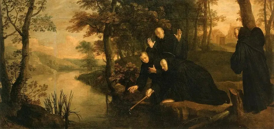 Épisodes de la vie de saint Benoît : La hache rattachée à son manche - Philippe de Champaigne image 1 reproduction artisanale de tableau