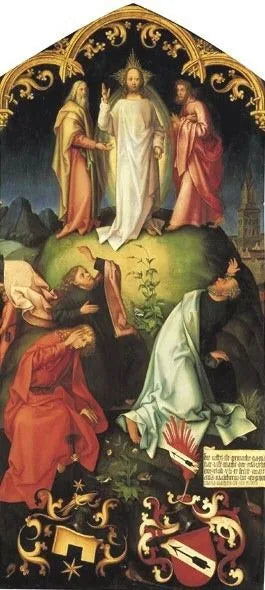 Epitaph der Schwestern Walther: Verklärung Christi - Hans Holbein the Elder image 1 copie de tableau peinte à la main