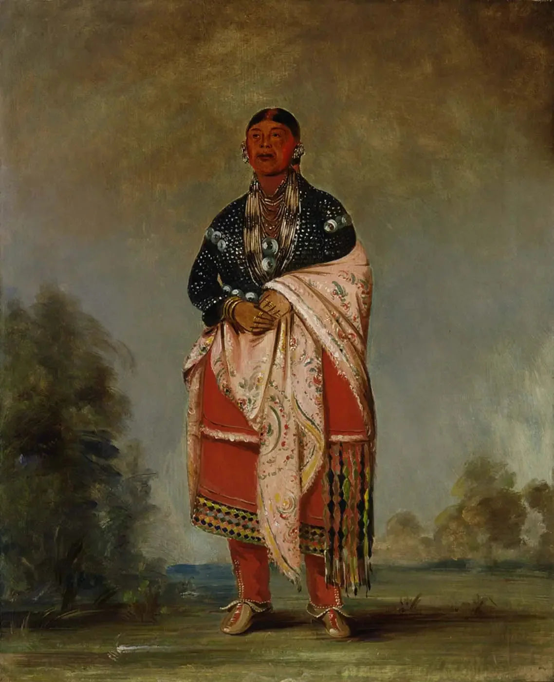 Épouse de Kee-o-kúk - George Catlin image 1 copie peinte à la main à l’huile