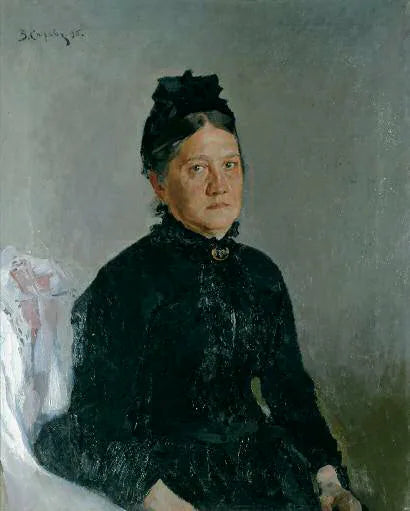Épouse du directeur de la manufacture de Kostroma - Valentin Serov image 1 copie de tableau peinte à la main
