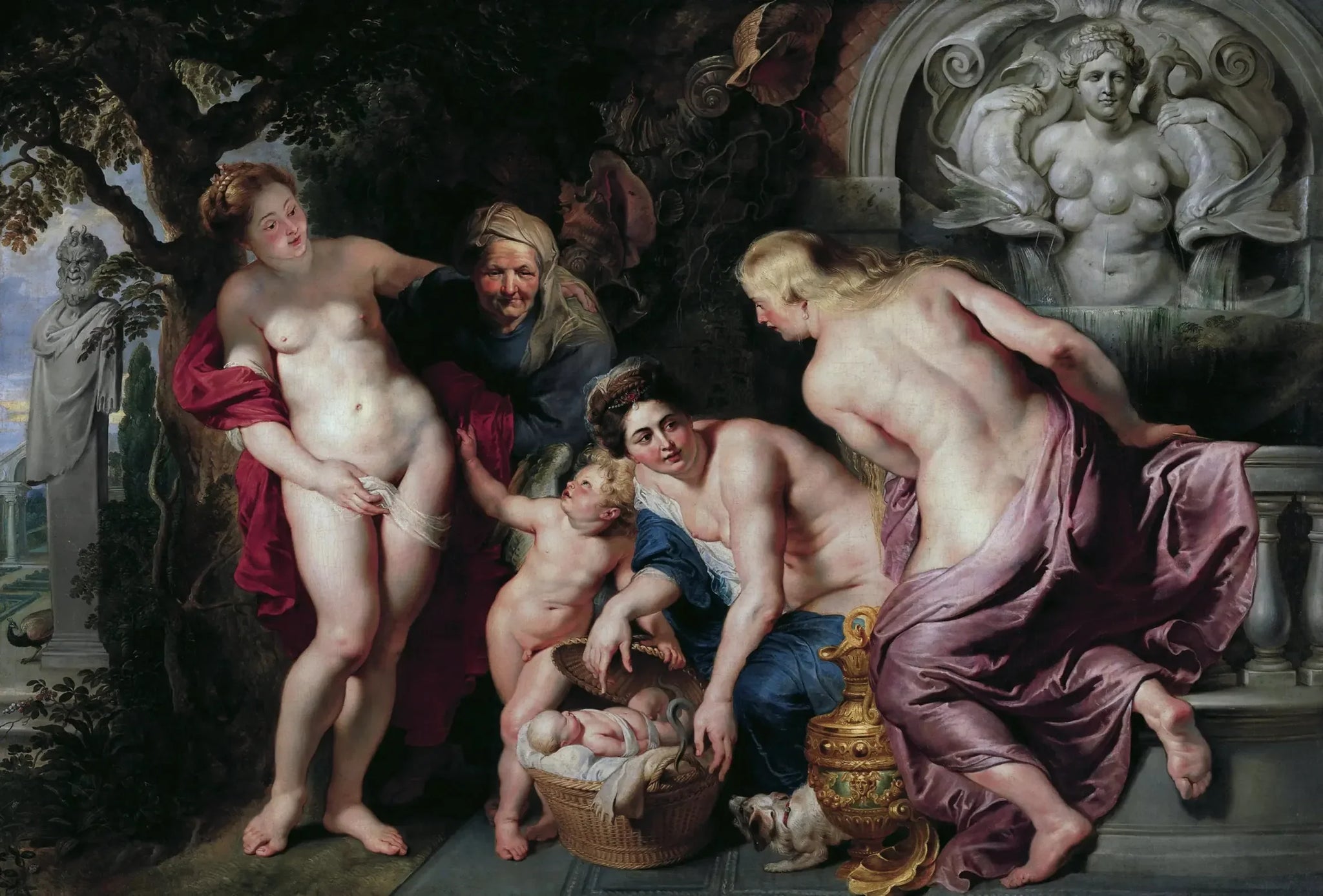 Érichthonios découvert par les filles de Cécrops - Peter Paul Rubens image 1 tableau peint à l’huile sur toile