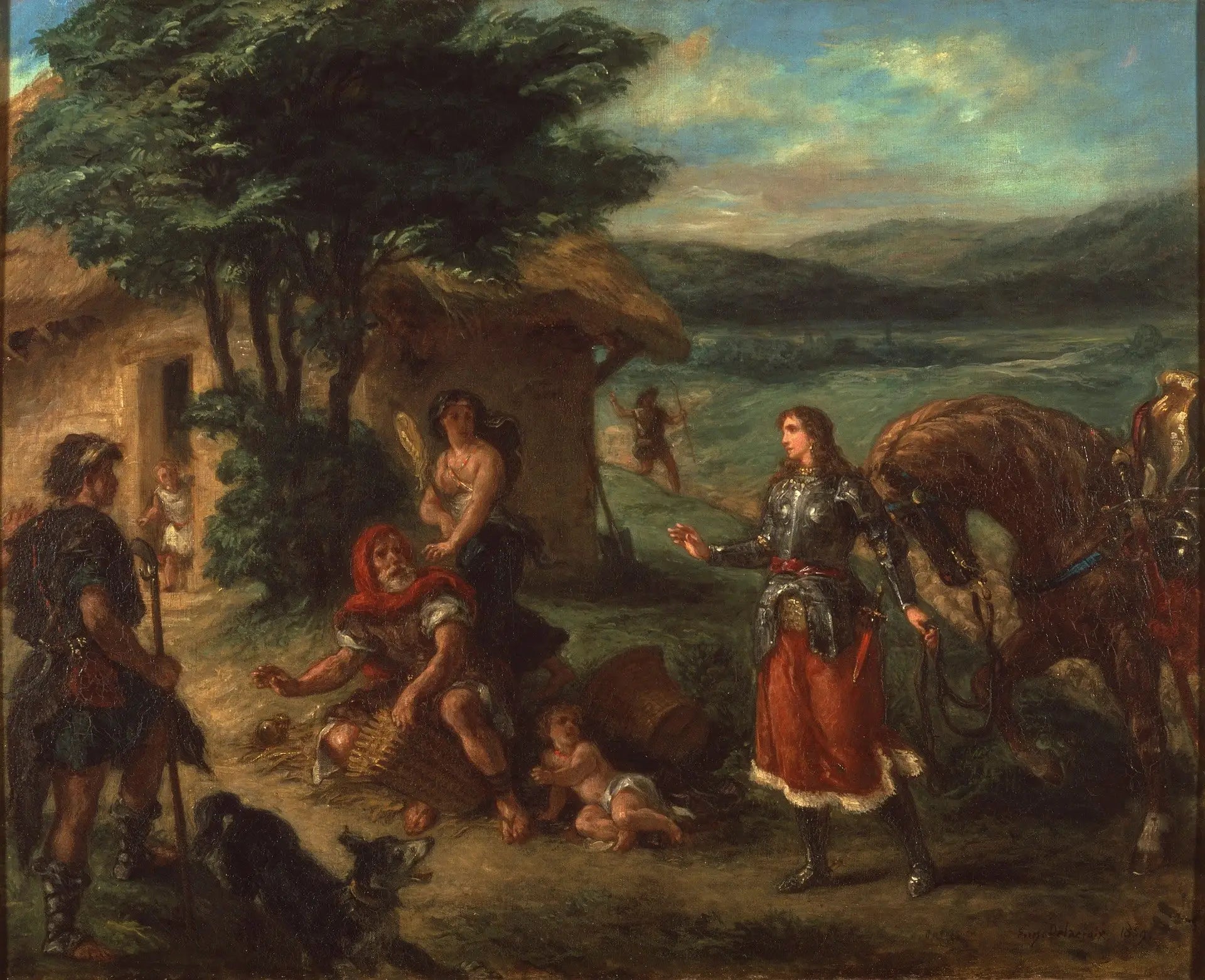 Erminia et les Bergers - Eugène Delacroix image 1 reproduction de peinture à l’huile