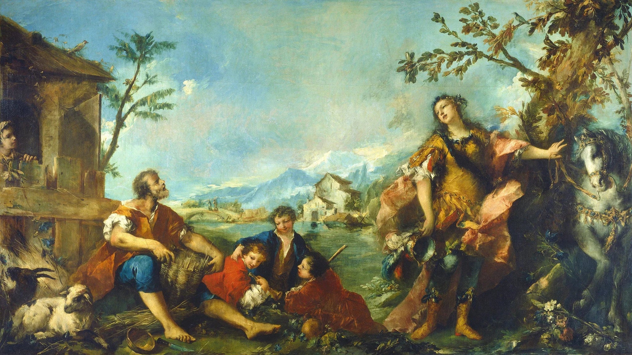 Erminia et les bergers - Francesco Guardi image 1 reproduction artisanale de tableau