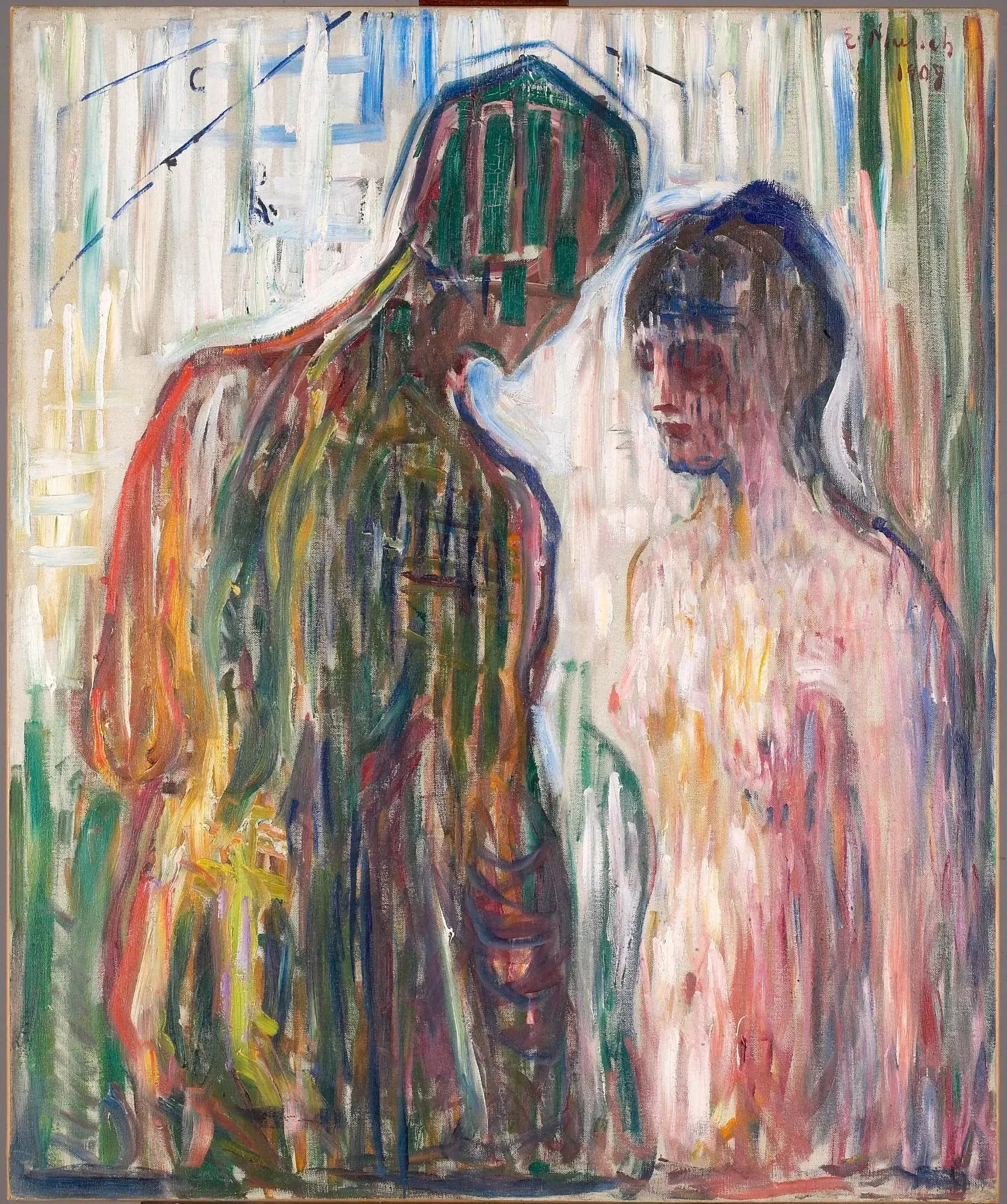 Éros et Psyché - Edvard Munch image 1 copie peinte à la main à l’huile