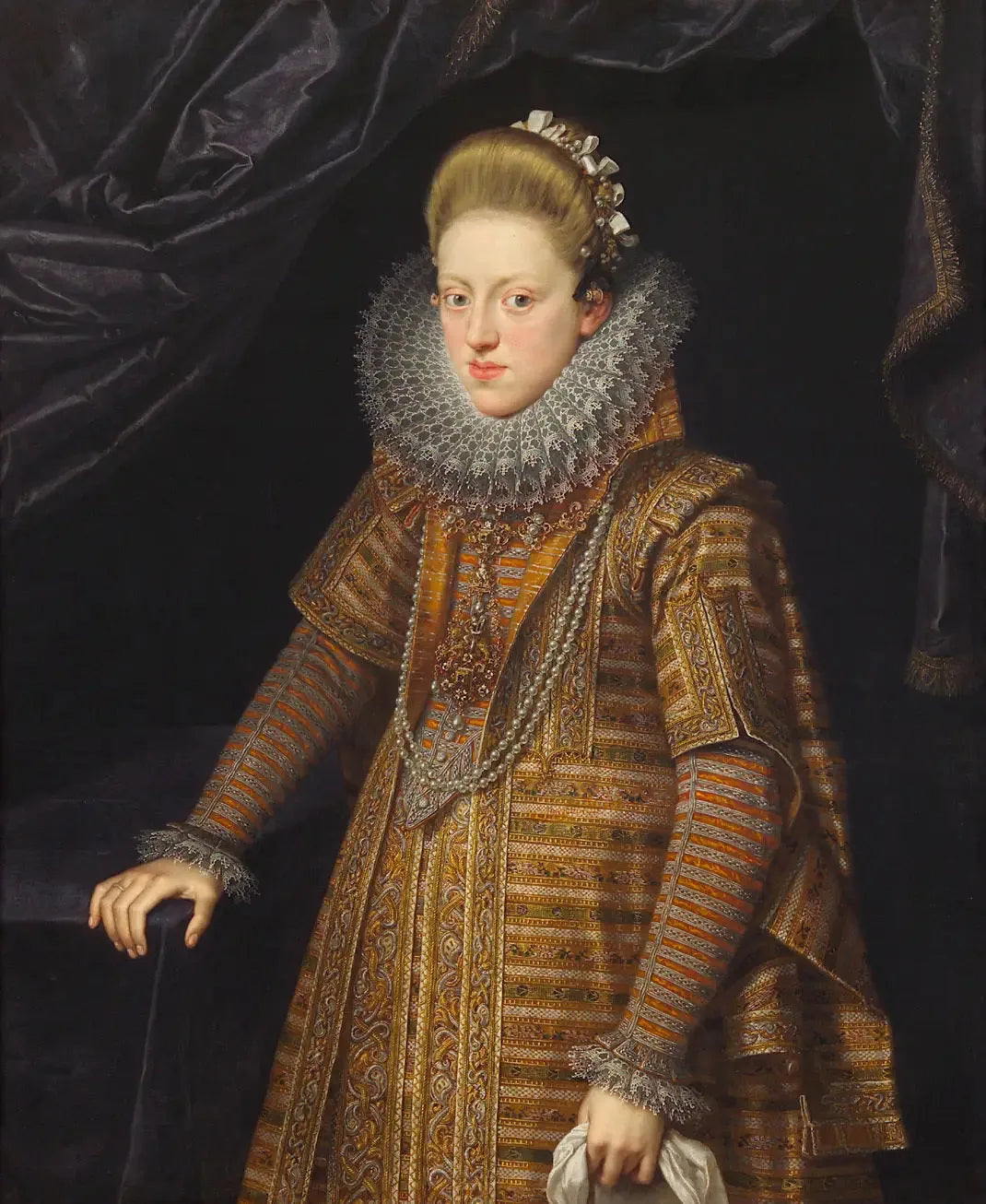Erzherzogin Eleonore (1582-1620), Kniestück - Frans Pourbus the Younger image 1 reproduction réalisée par Alpha Reproduction