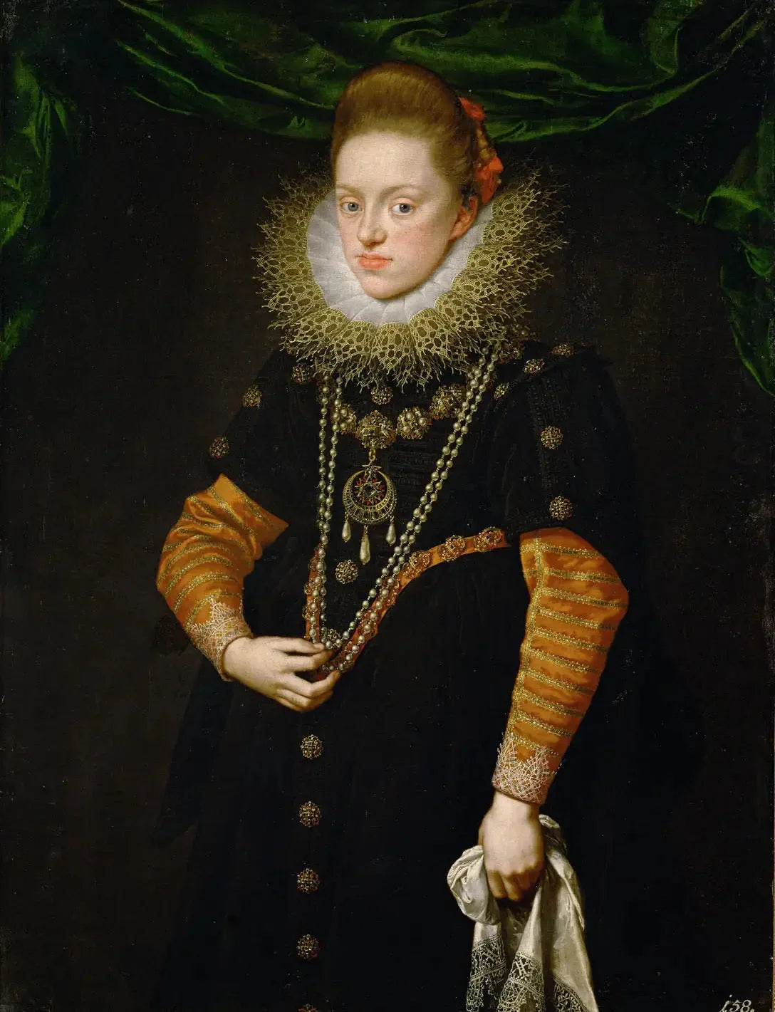 Erzherzogin Konstanze (1588-1631), Königin von Polen in schwarzem Kleid - Frans Pourbus the Younger image 1 reproduction de peinture à l’huile