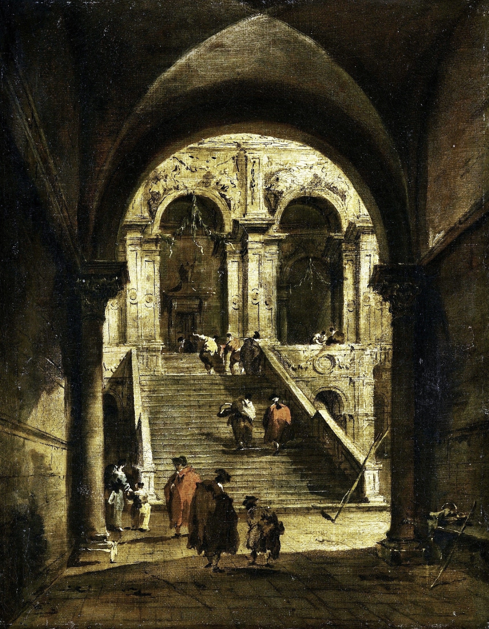 Escalier du palais - Francesco Guardi image 1 copie de tableau peinte à la main