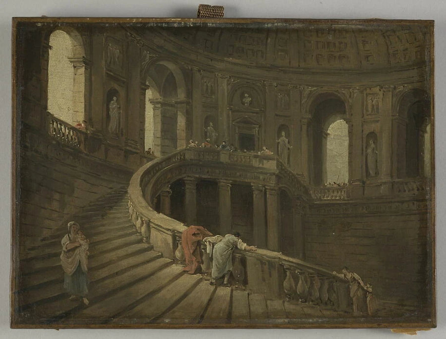 L'escalier tournant du palais Farnèse à Caprarola - Hubert Robert
