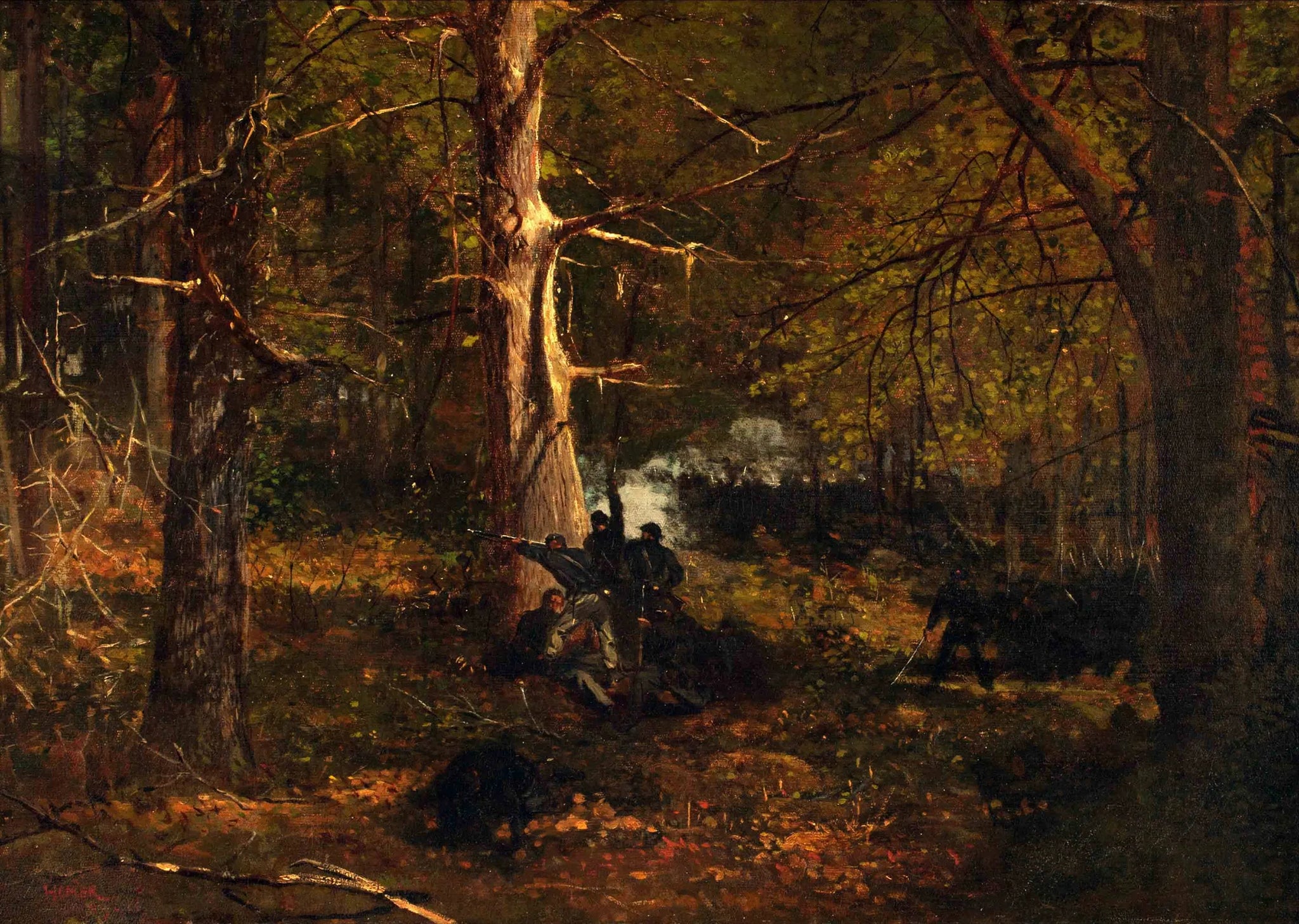 Escarmouche dans la nature sauvage - Winslow Homer image 1 copie peinte à la main à l’huile