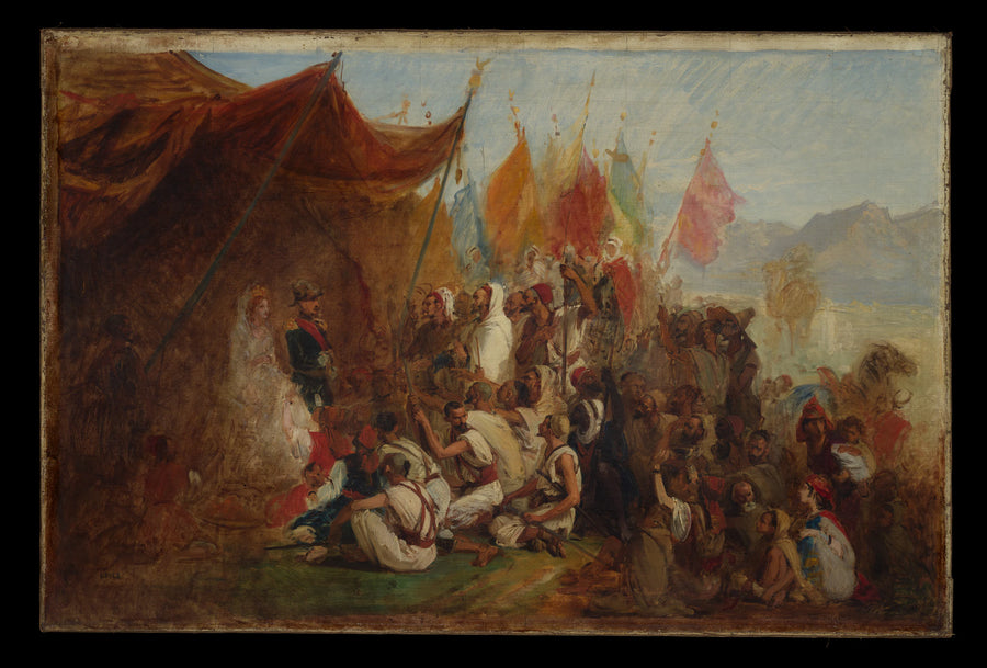 Esquisse pour "Réception de l'Empereur Napoléon III et de l'Impératrice Eugénie par les dirigeants kabyles à Alger le 18 septembre 1860 - Isidore Pils