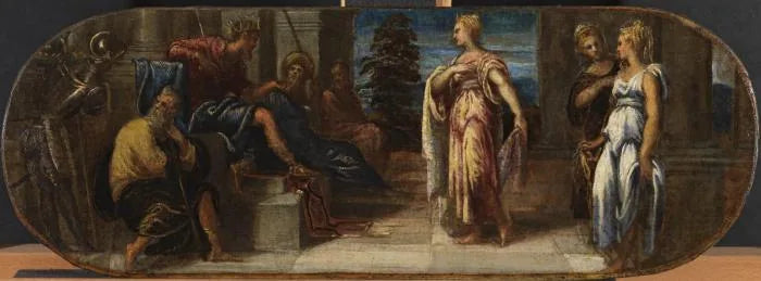 Esther et Assuérus ou Salomon et la reine de Saba - Jacopo Tintoretto image 1 reproduction d’œuvre d’art à l’huile