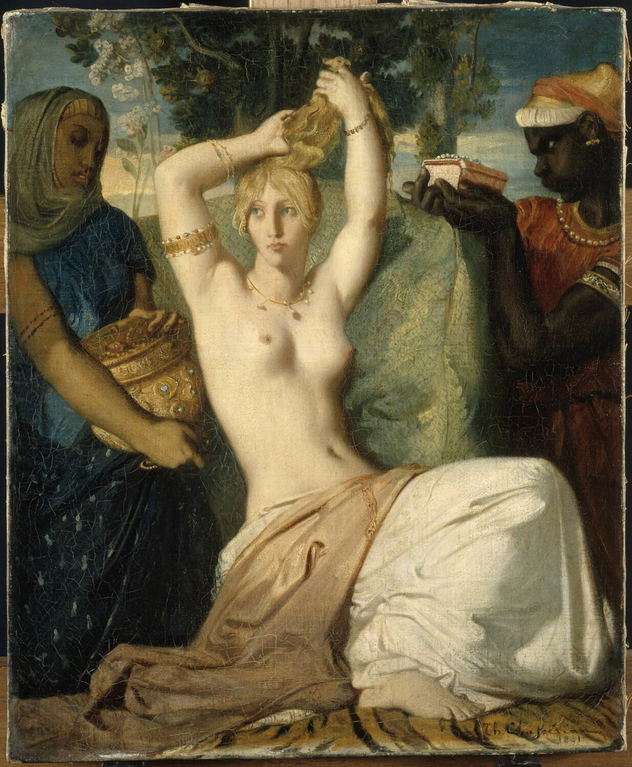 Esther se parant pour être présentée au roi Assuérus, dit aussi La toilette d'Esther - Théodore Chassériau