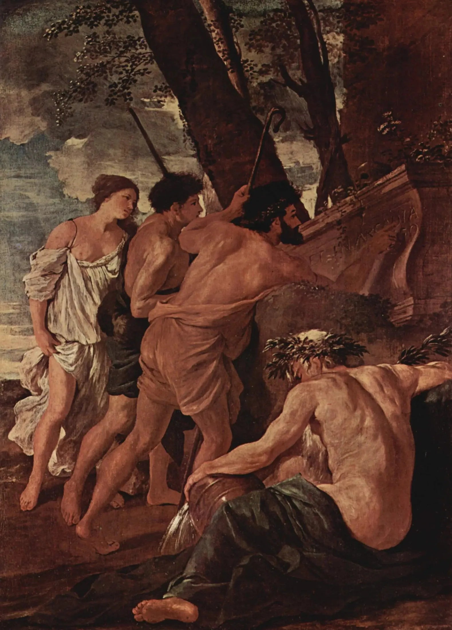 Et en Arcadie ego - Nicolas Poussin image 1 reproduction artisanale de tableau