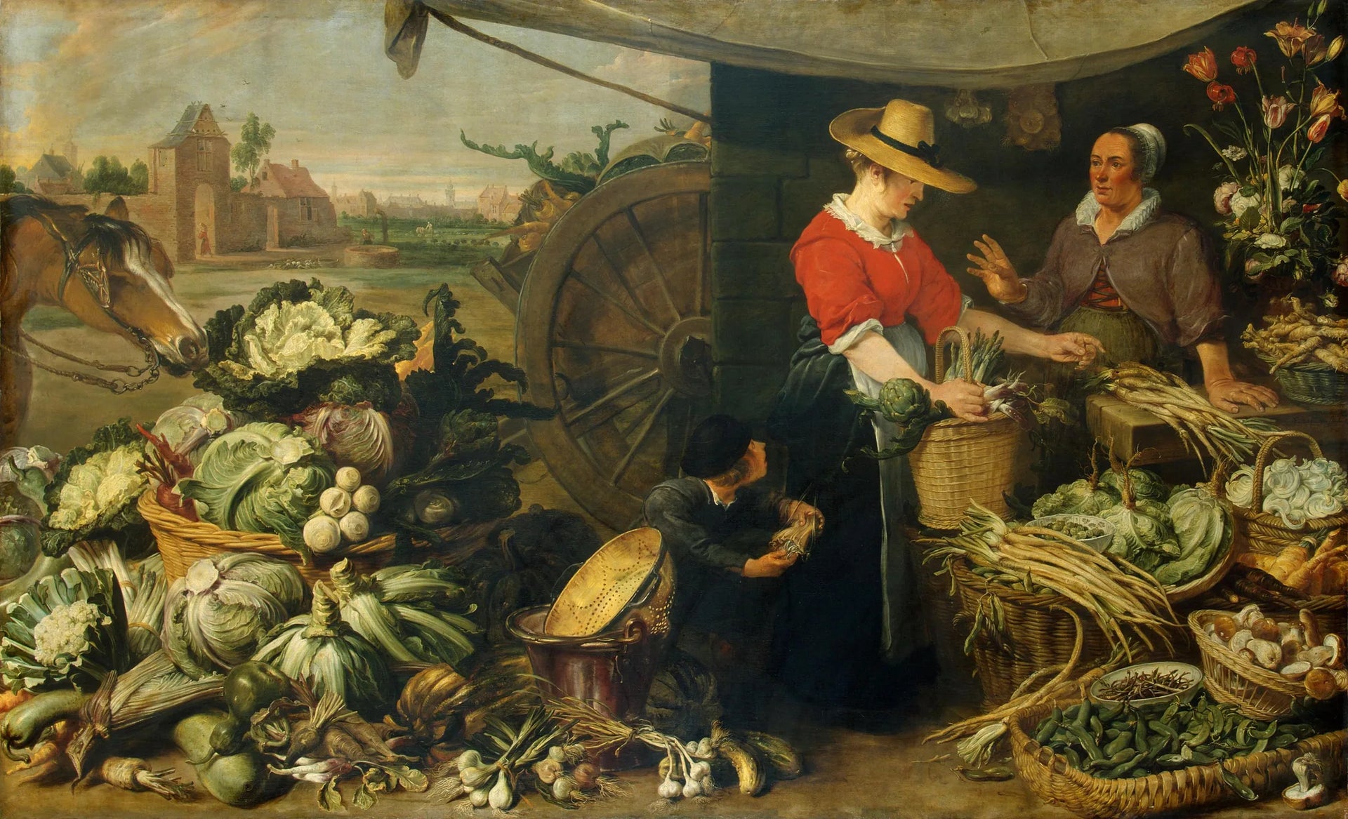 Étal de fruits et légumes - Frans Snyders image 1 copie peinte à la main à l’huile