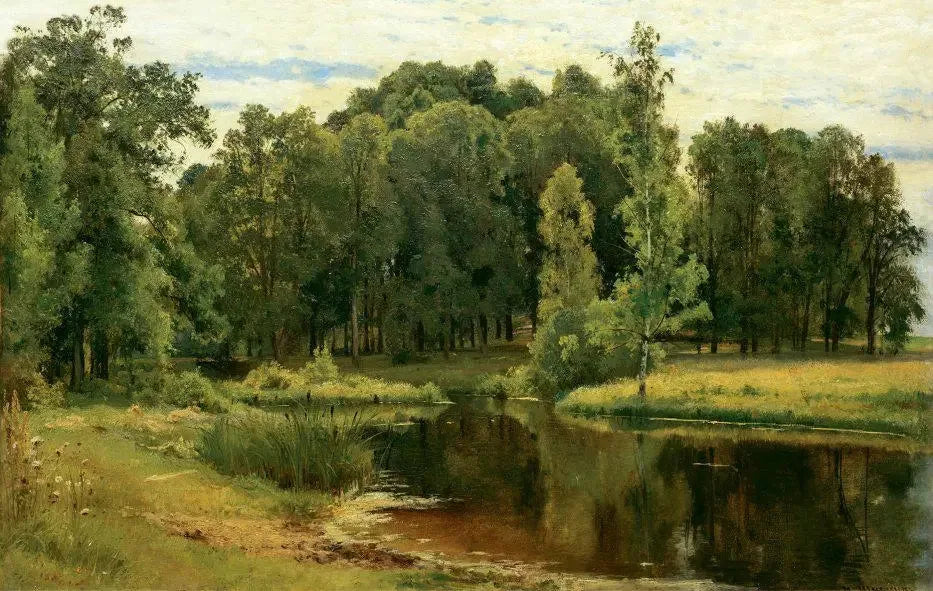Étang dans l'ancien parc - Ivan Chichkine image 1 reproduction artisanale de tableau