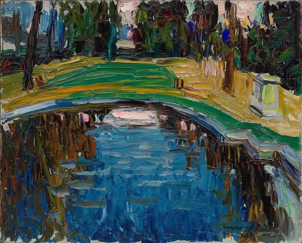 Étang dans le parc - Vassily Kandinsky image 1 tableau peint à l’huile sur toile