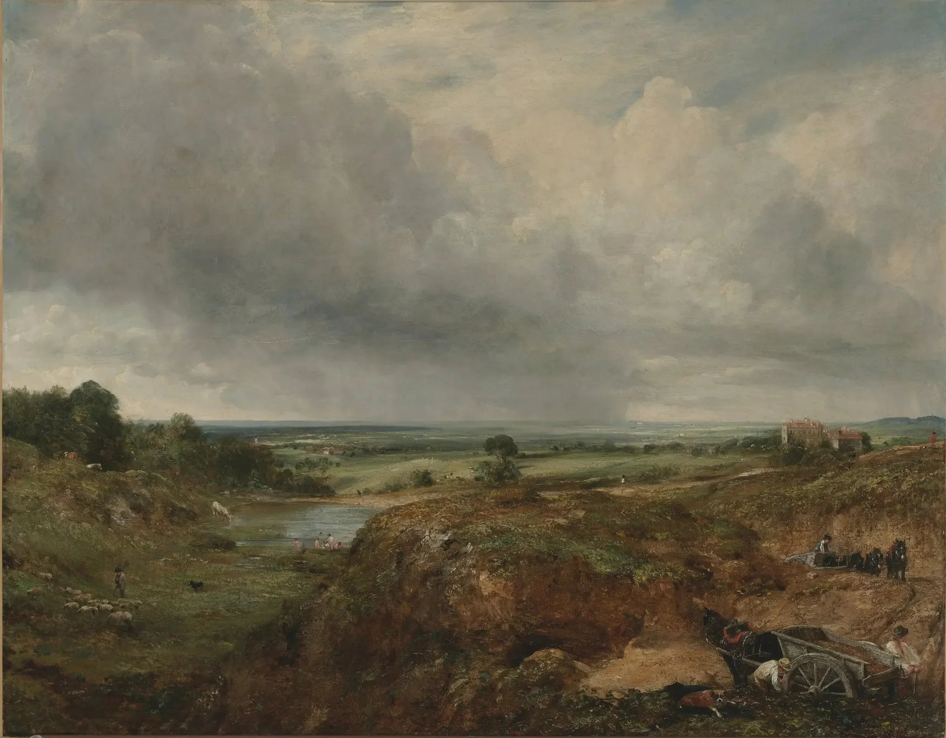 Étang de Branch Hill, Hampstead Heath (1824) - John Constable image 1 tableau peint à l’huile sur toile
