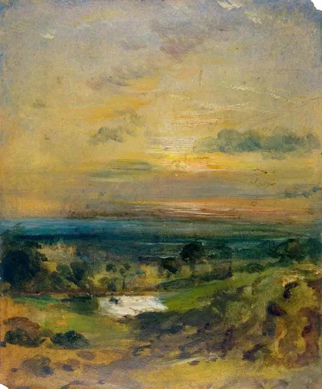 Étang de Branch Hill, soirée - John Constable image 1 reproduction de peinture à l’huile