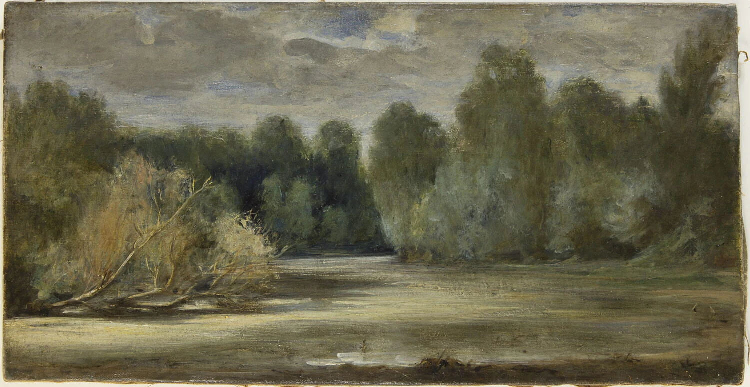 L'étang (le Louroux en Touraine) - Eugène Delacroix