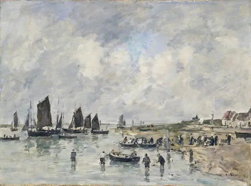 Étaples - Eugène Boudin image 1 reproduction artisanale de tableau