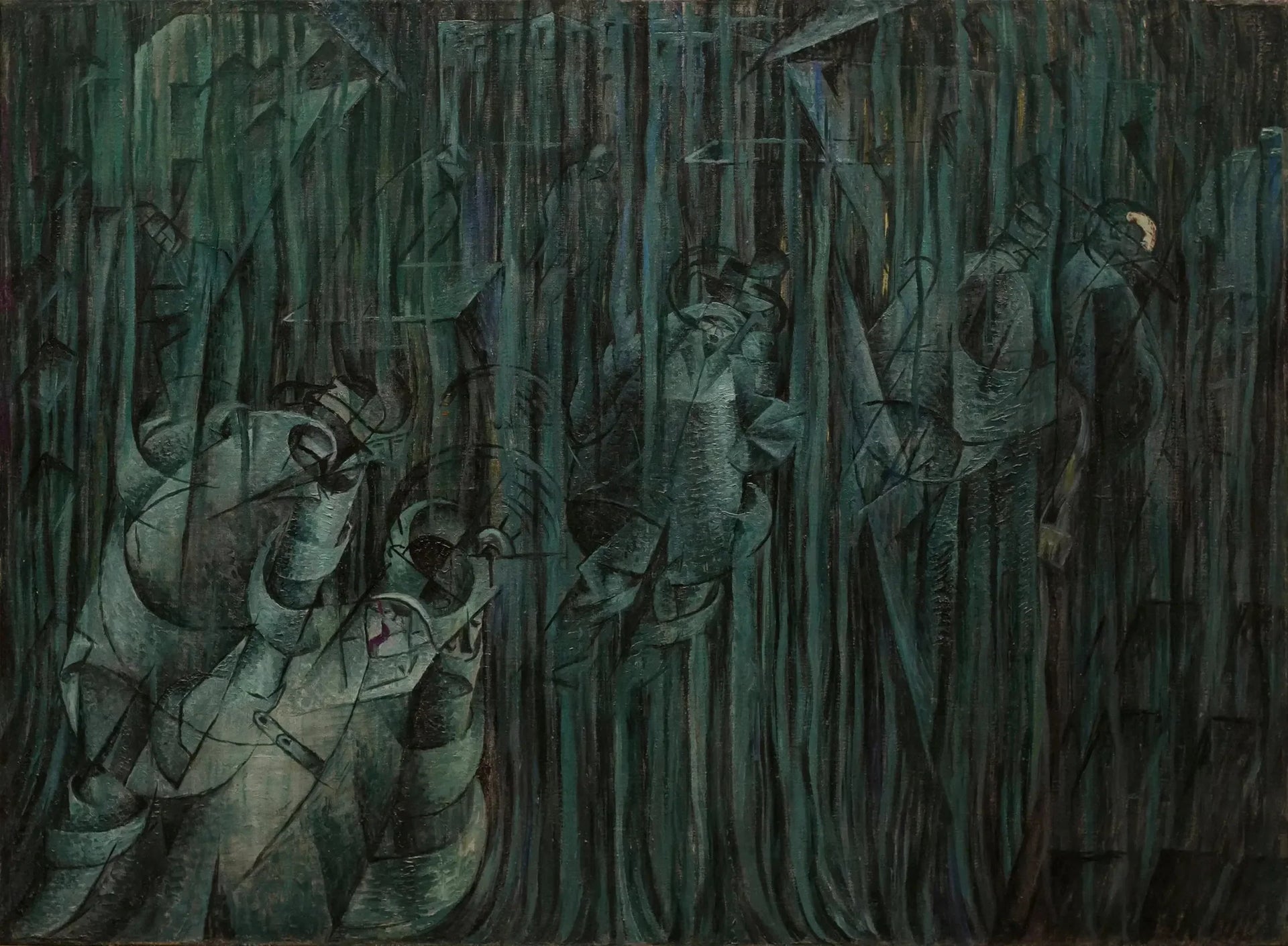 États d'âme III : Ceux qui restent - Umberto Boccioni image 1 reproduction d’œuvre d’art à l’huile