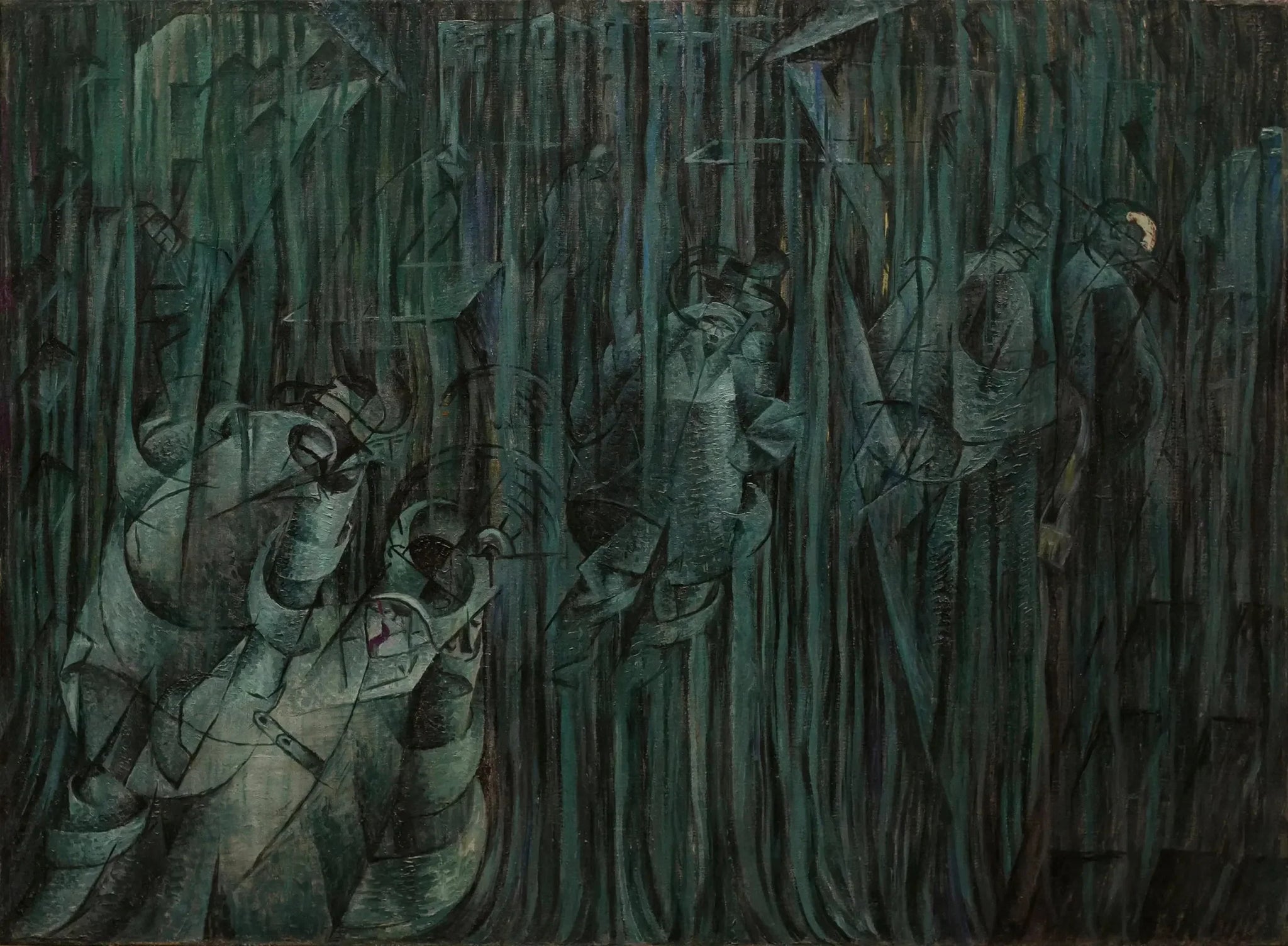 États d'âme III : Ceux qui restent - Umberto Boccioni image 1 reproduction d’œuvre d’art à l’huile