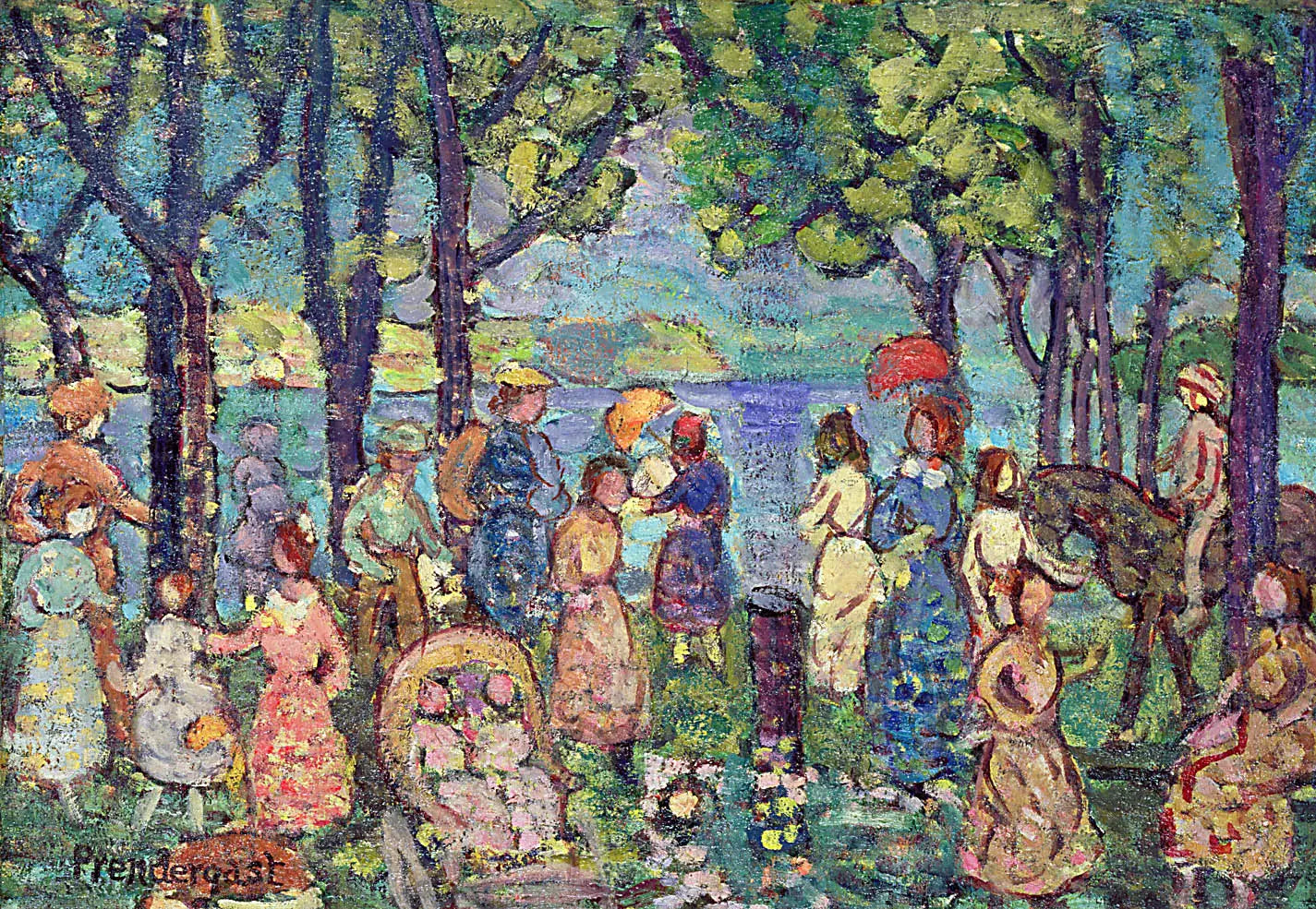 Été, Nouvelle-Angleterre - Maurice Prendergast image 1 reproduction de peinture à l’huile