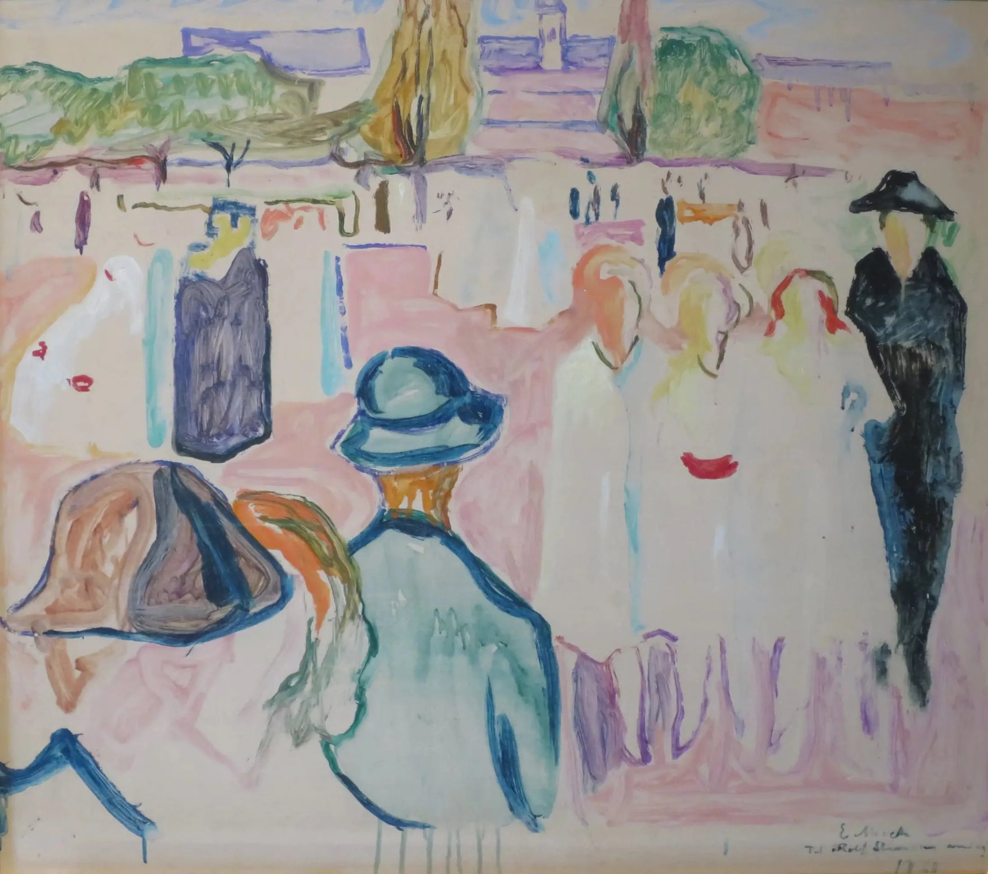 Été sur Karl Johan - Edvard Munch image 1 reproduction d’œuvre d’art à l’huile