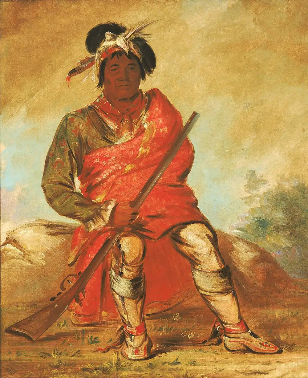 Eteh-ée-fix-e-co, Cerf sans cœur, un chef - George Catlin image 1 reproduction artisanale de tableau
