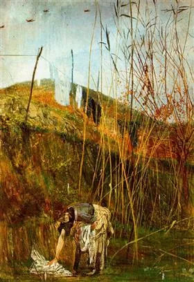 Étendre le linge. Peinture murale de Falconiera - Giovanni Boldini image 1 copie peinte à la main à l’huile