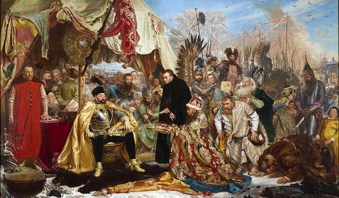 Étienne Báthory à Pskov - Jan Matejko image 1 reproduction artisanale de tableau