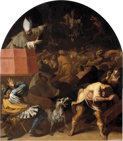 Étienne de Châtillon, évêque de Diè, prêchant au peuple - Vincenzo Carducci image 1 copie peinte à la main à l’huile