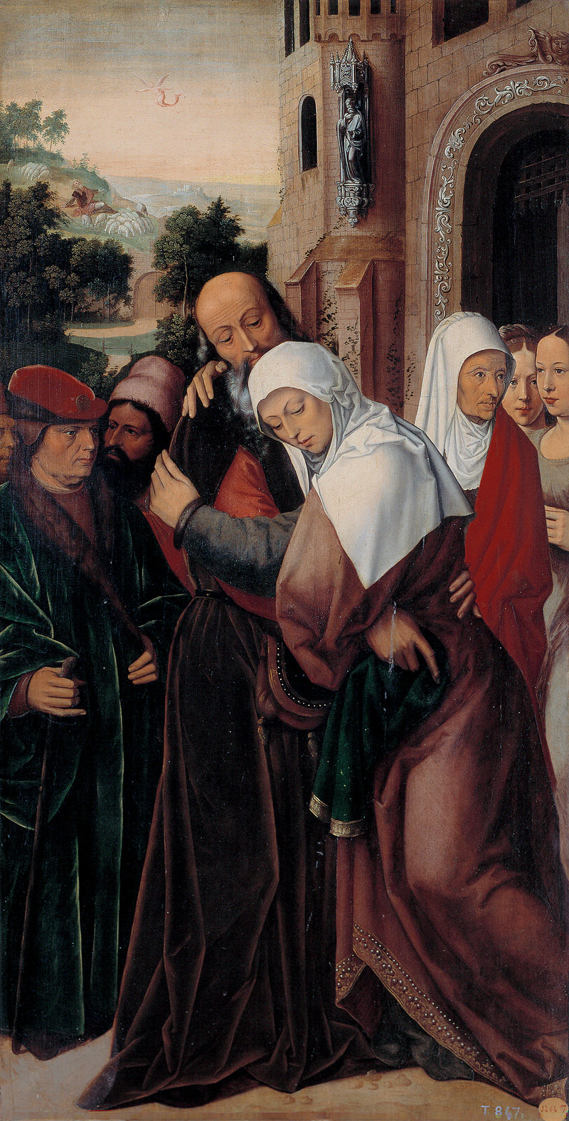 Étreinte de Saint Joachim et Sainte Anne devant la Porte Dorée - Ambrosius Benson