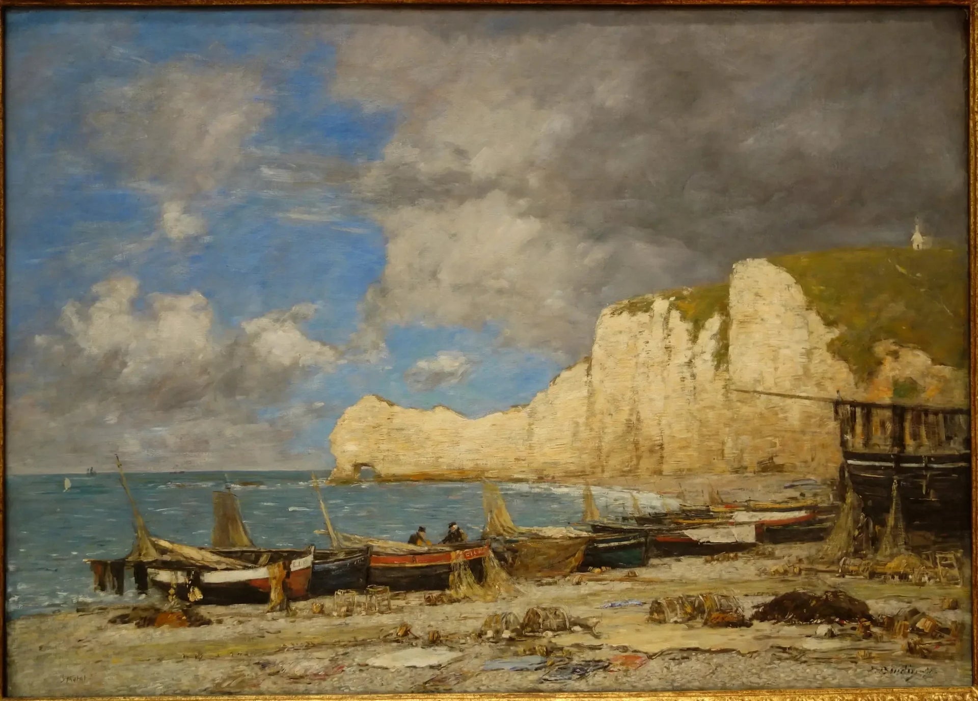 Étretat - Eugène Boudin image 1 reproduction d’œuvre d’art à l’huile