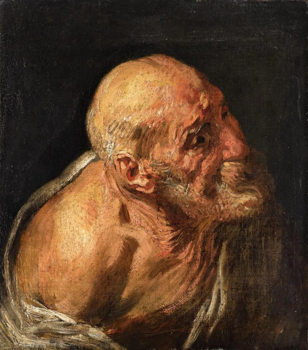 Étude d'un vieil homme - Jacob Jordaens image 1 copie de tableau peinte à la main