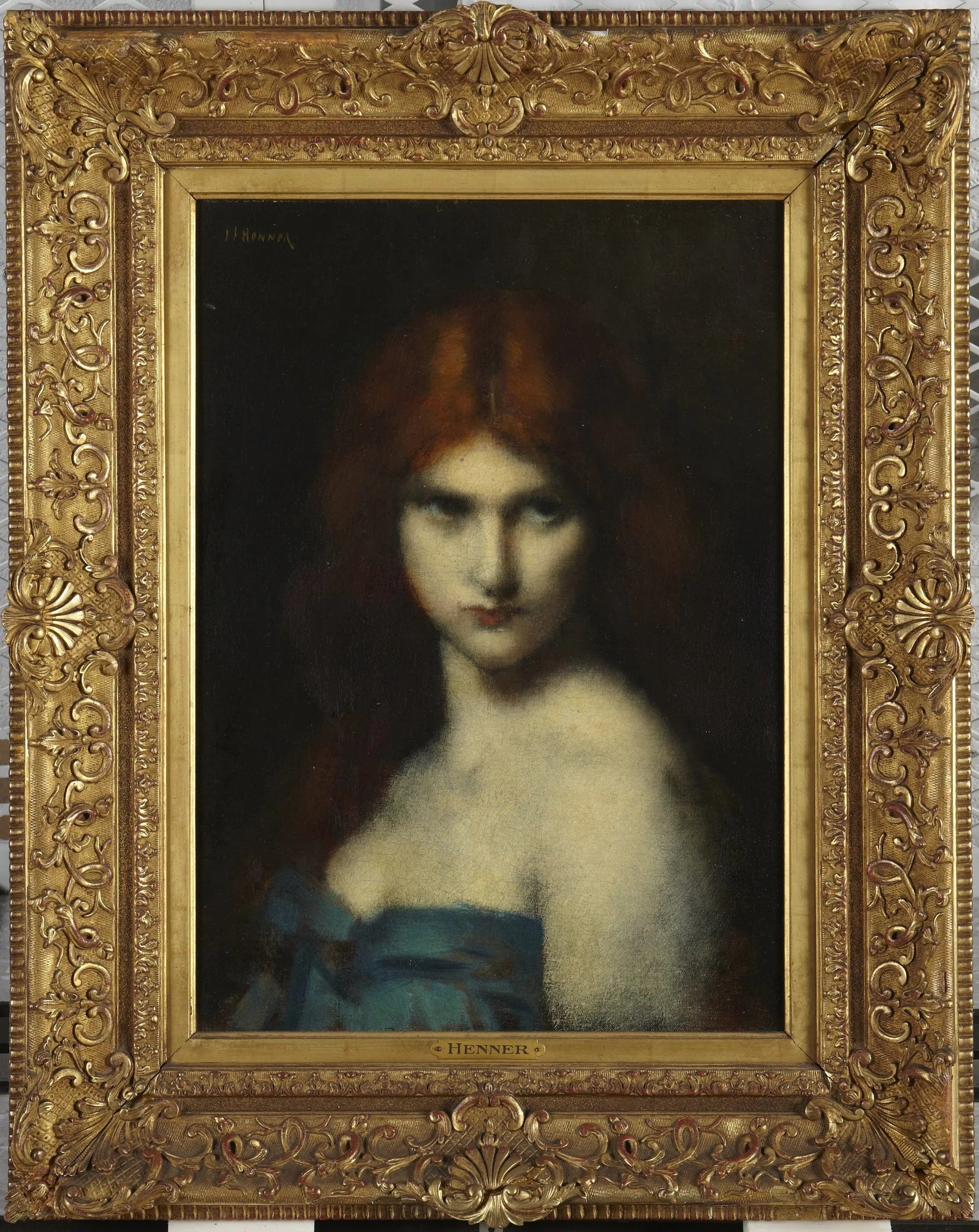 Étude d'une tête de femme - Jean-Jacques Henner image 1 copie de tableau peinte à la main