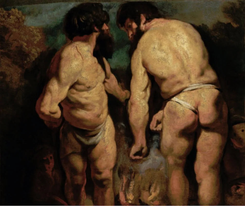 Étude de deux nus masculins - Jacob Jordaens image 1 reproduction de peinture à l’huile