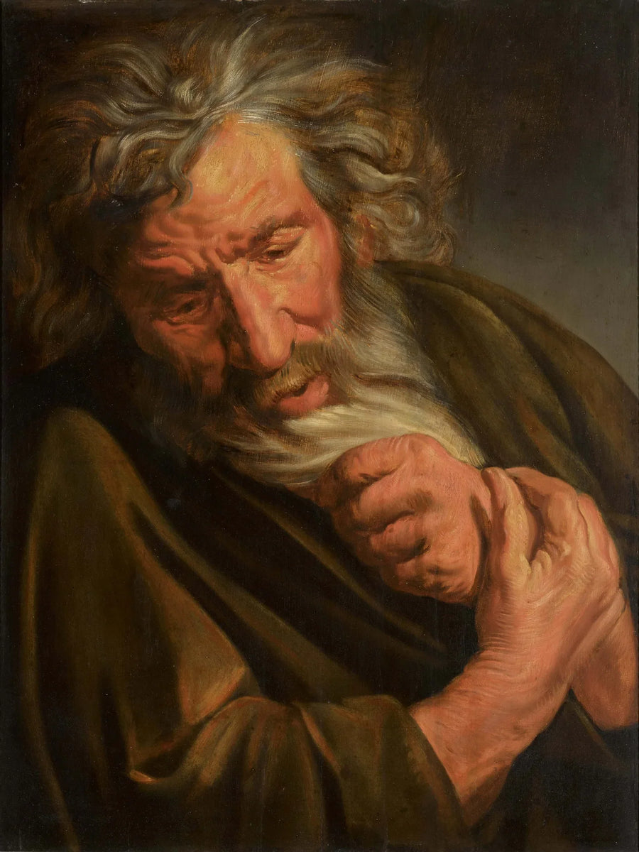 Étude de la tête d'un vieil homme - Jacob Jordaens