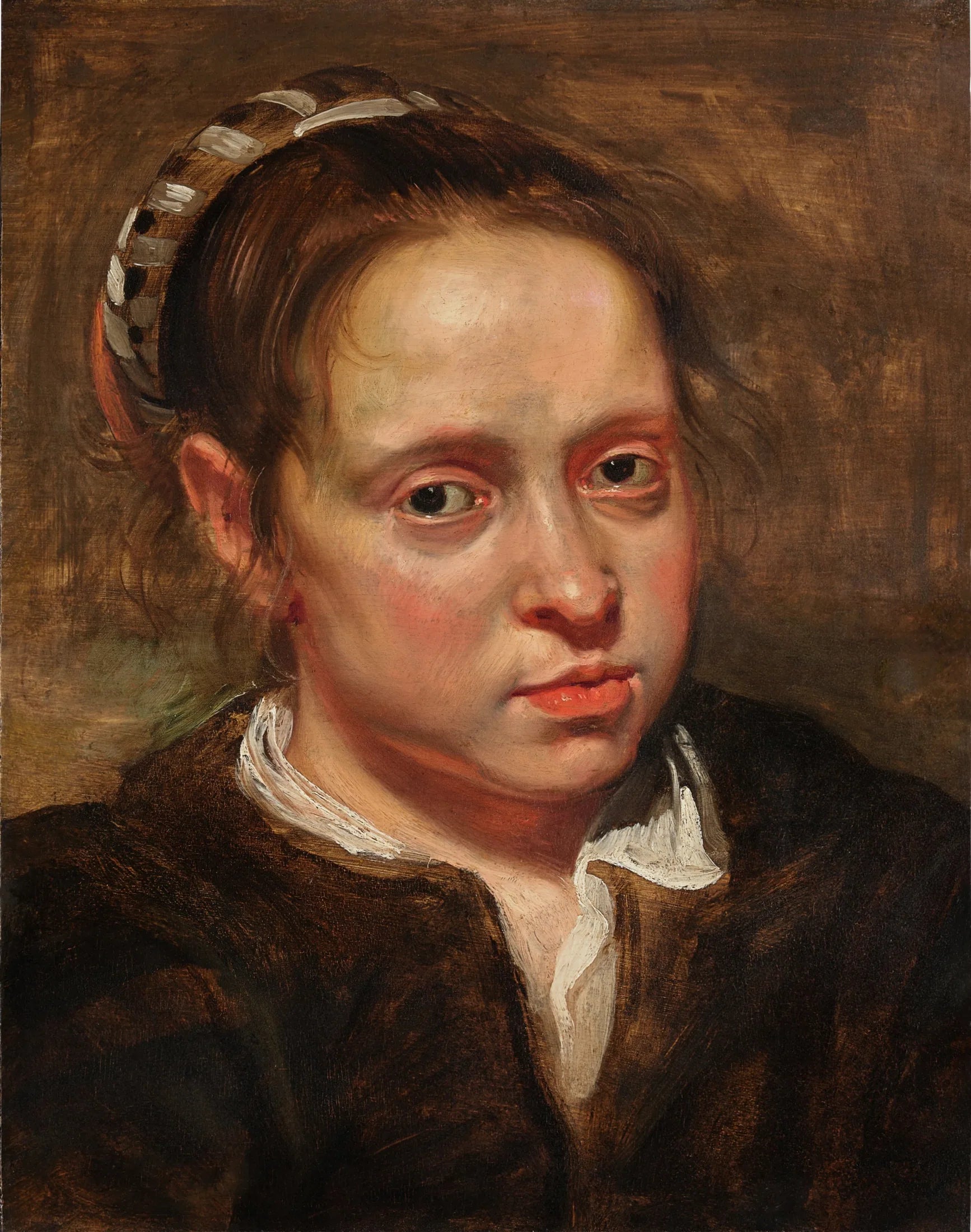 Étude de la tête d'une jeune femme - Jacob Jordaens image 1 tableau peint à l’huile sur toile