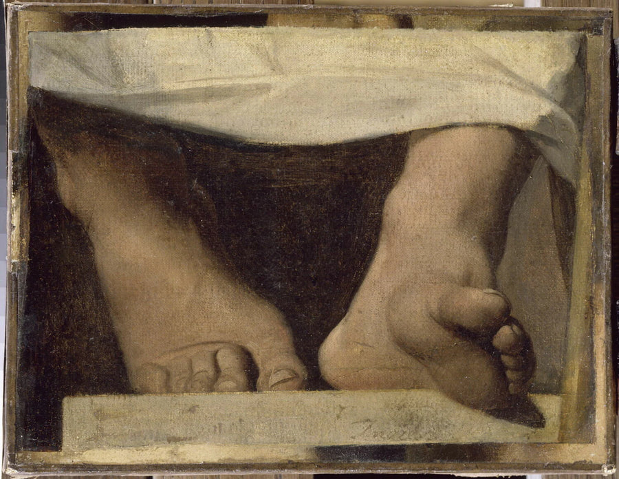 Étude pour l'Apothéose d'Homère : les pieds d'Homère. - Jean-Auguste-Dominique Ingres