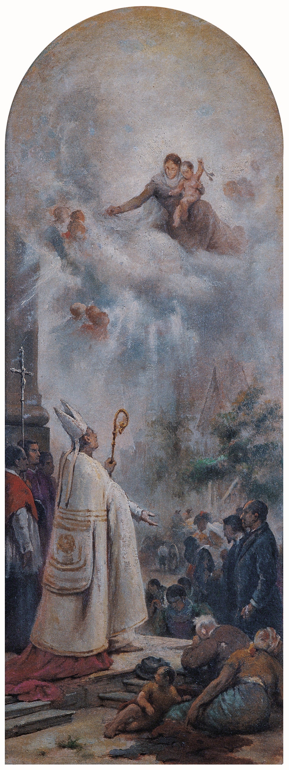 étude pour l'Invocation à la Vierge - Victor Meirelles image 1 reproduction artisanale de tableau
