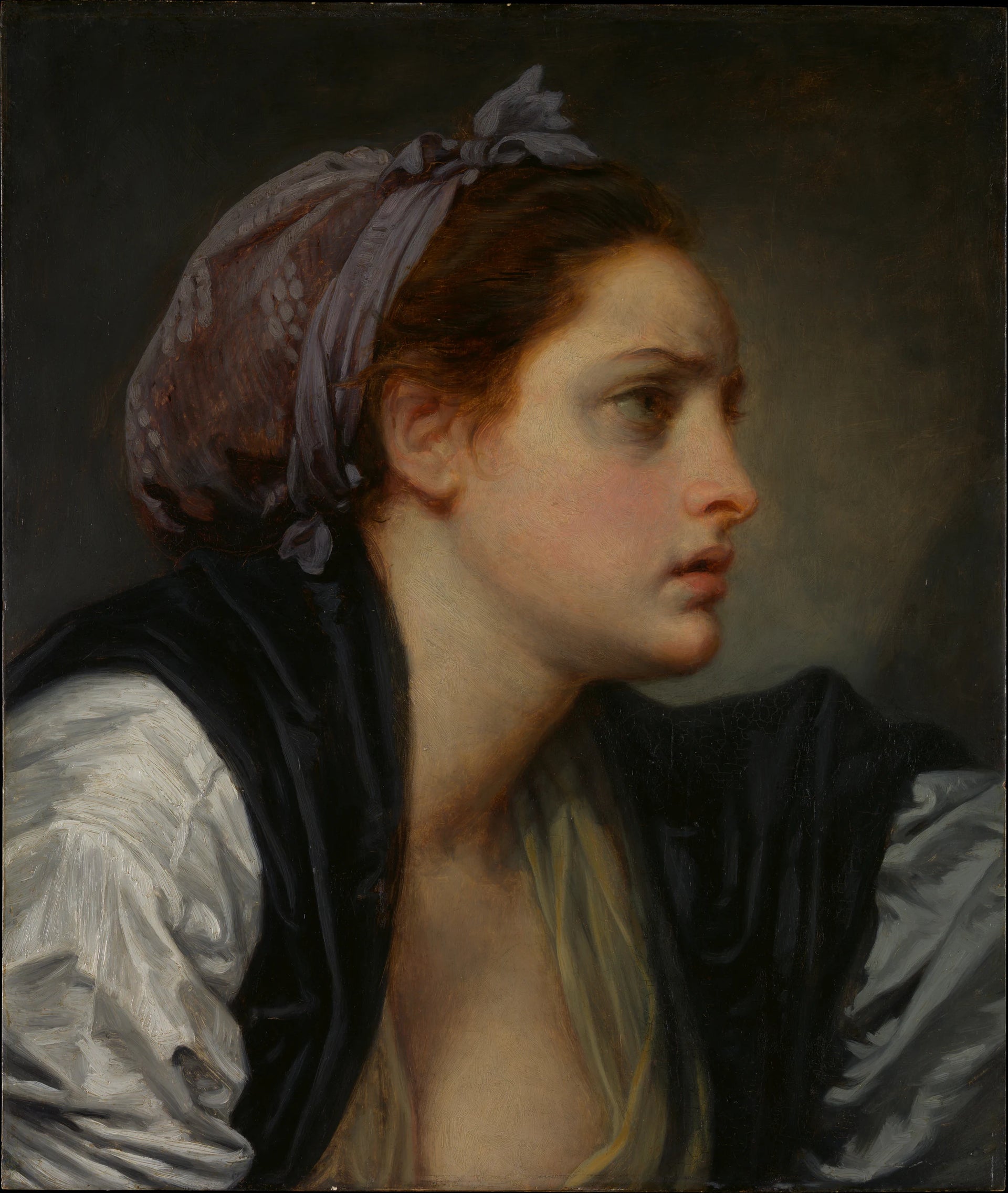 Étude de tête de femme - Jean-Baptiste Greuze
