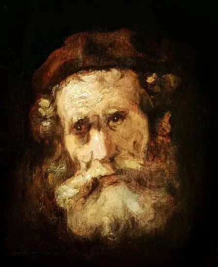 Étude de tête d’un vieil homme barbu – suiveur de Rembrandt