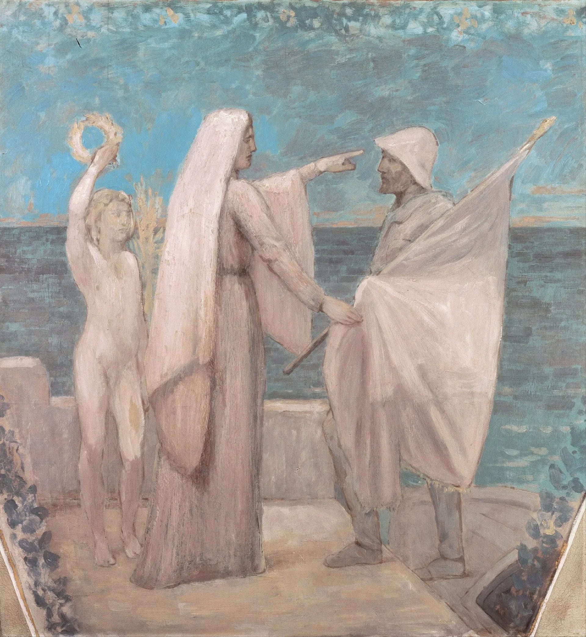 Étudier le patriotisme - Pierre Puvis de Chavannes image 1 copie de tableau peinte à la main