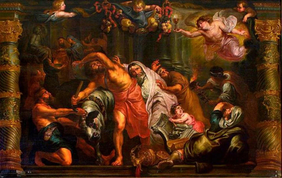 L'Eucharistie surmonte les sacrifices païens - David Teniers III