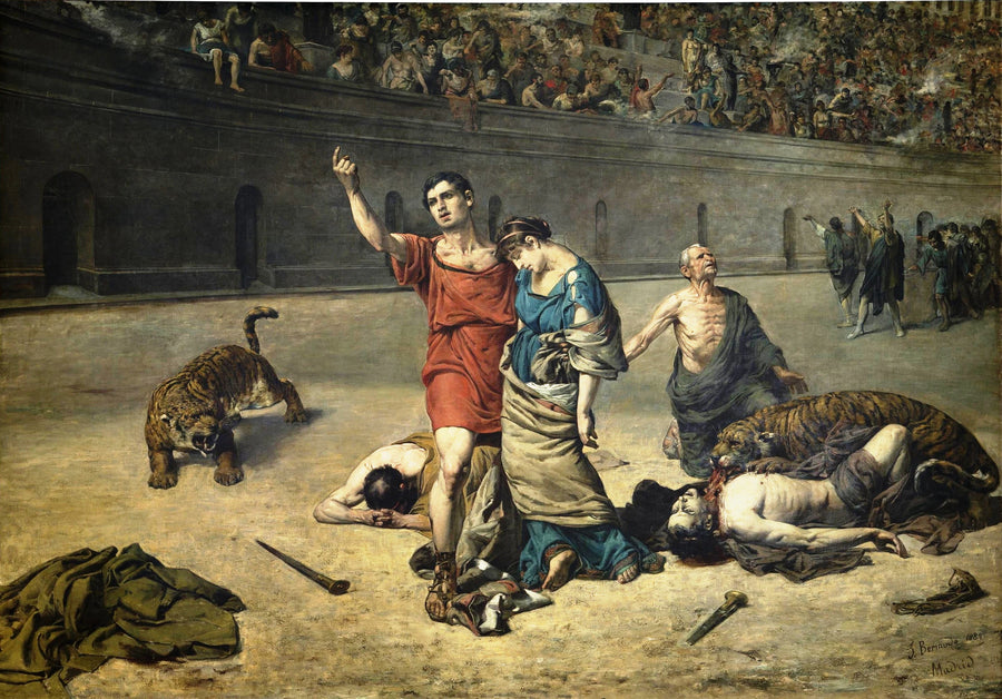 Eudore et Cymodocée dans l'amphithéâtre - José Bermudo Mateos