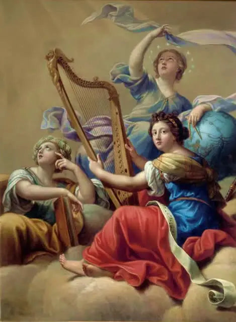 Euterpe, Érato et Uranie - Pierre Mignard image 1 tableau peint à l’huile sur toile